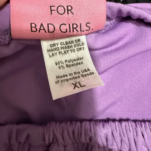 Vixen by Micheline Pitt Lavender Off-Shoulder Blouse - Picture 3 of 4